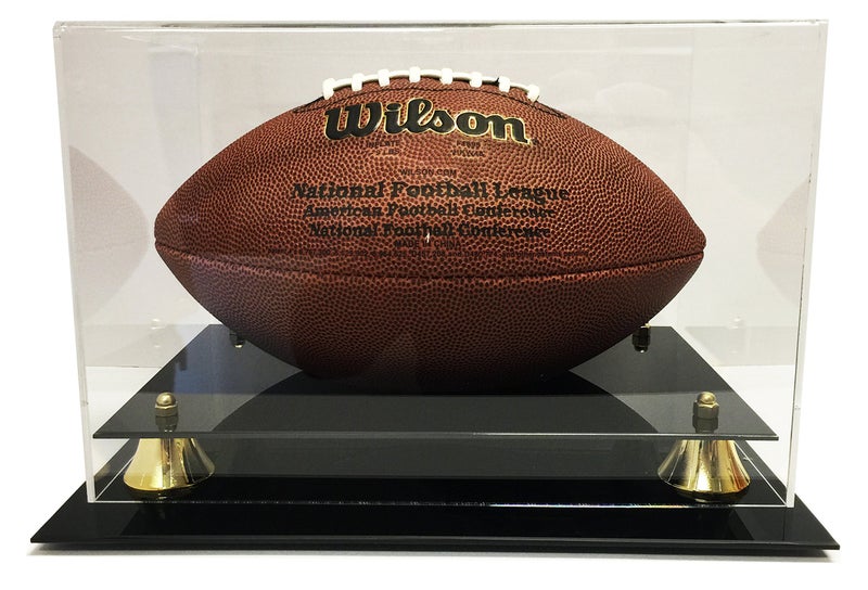 Max Protection - Deluxe Acrylic Football Display Case (Acrylic Case with Mirror)